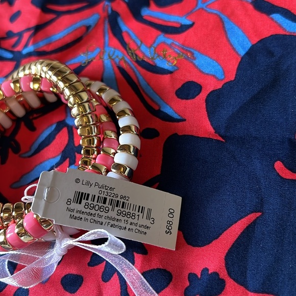 Lilly Pulitzer Paradise Punch Stretch Bracelet set - Picture 4 of 4